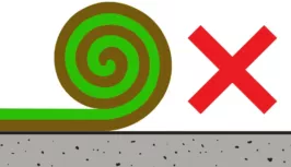 Laying turf on concrete