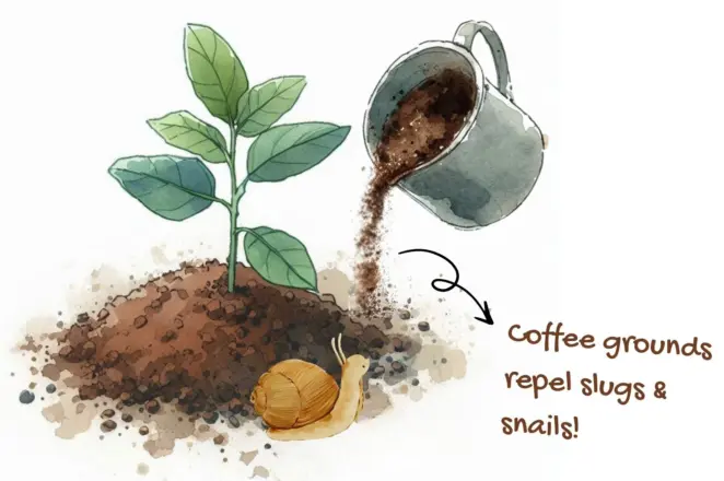Coffee ground repellant