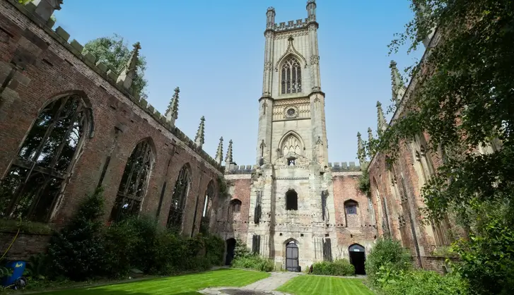 The bombed out church